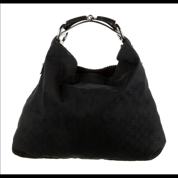 Gucci Vintage Large Canvas Horsebit Hobo Bag - Picture 5 of 12